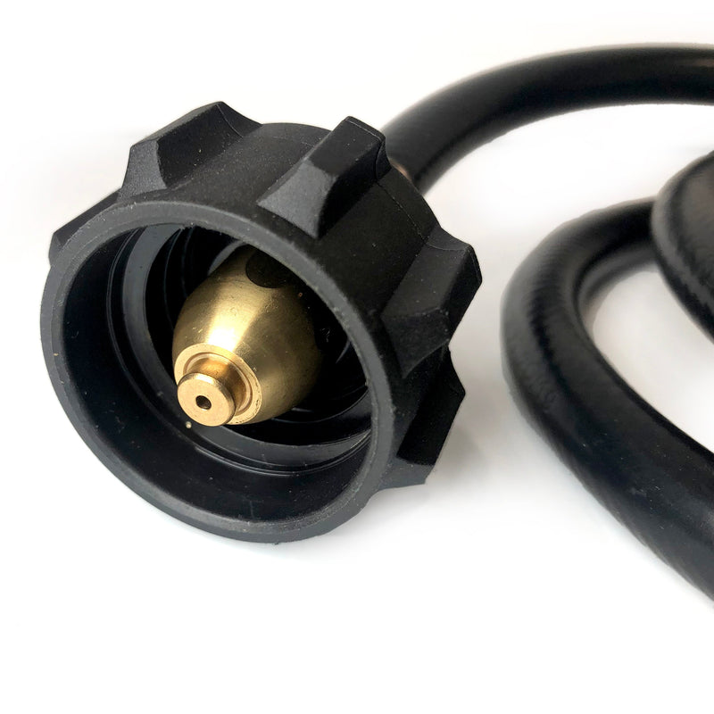Ignik propane adapter hose with brass fitting, coiled