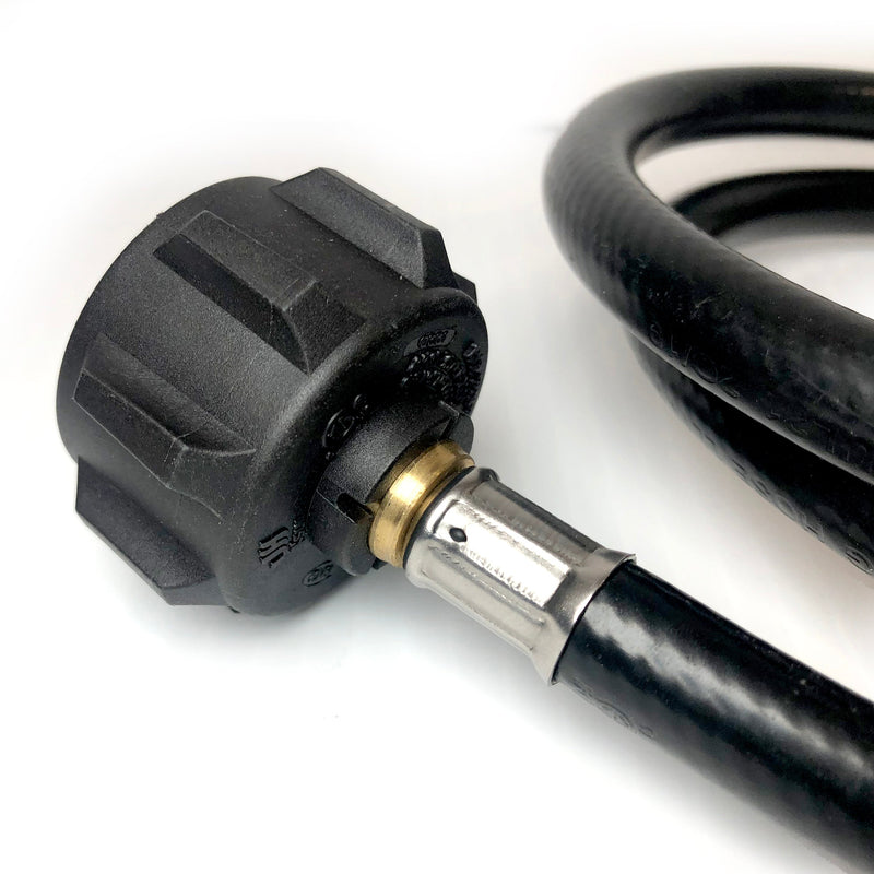Ignik propane adapter hose with brass fitting, coiled