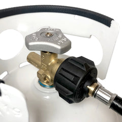 Ignik propane adapter hose with brass fitting, coiled