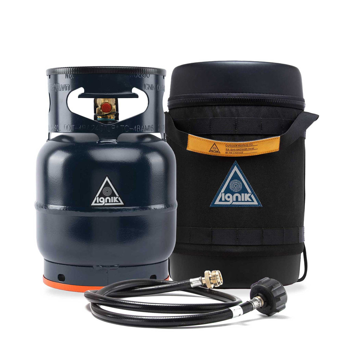Ignik Gas Growler 5.0 Deluxe refillable propane tank in case