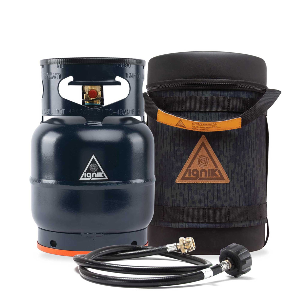 Ignik Gas Growler 5.0 Deluxe refillable propane tank in case
