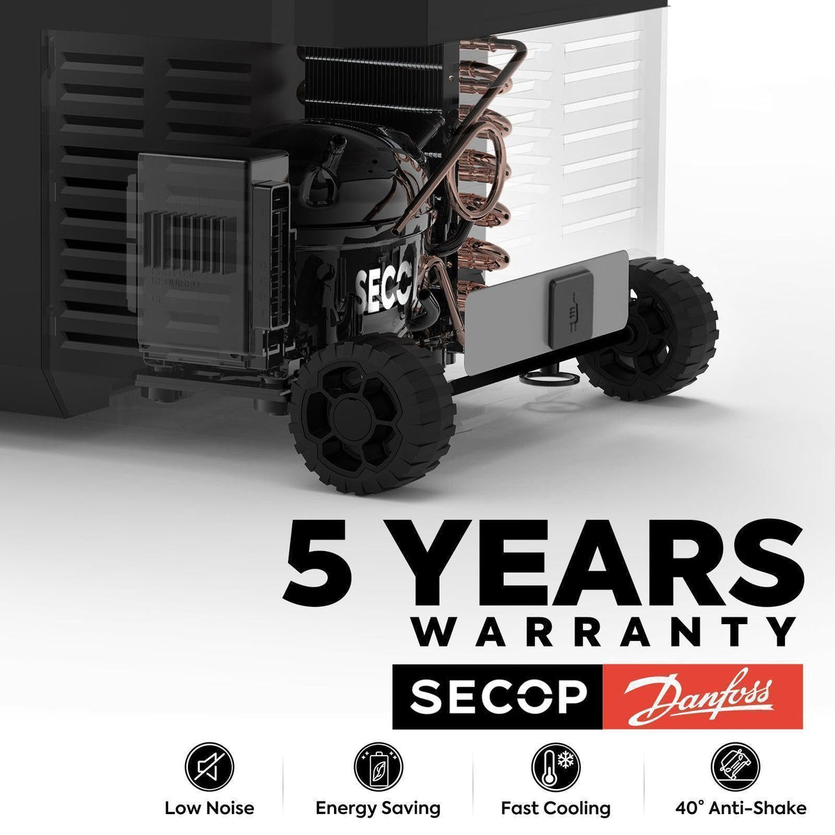 ICECO JP40 Pro Secop Danfoss compressor with 5 year warranty