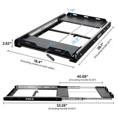 ICECO fridge slide mount for VL35ProS, VL45ProS and APL35, black steel tray