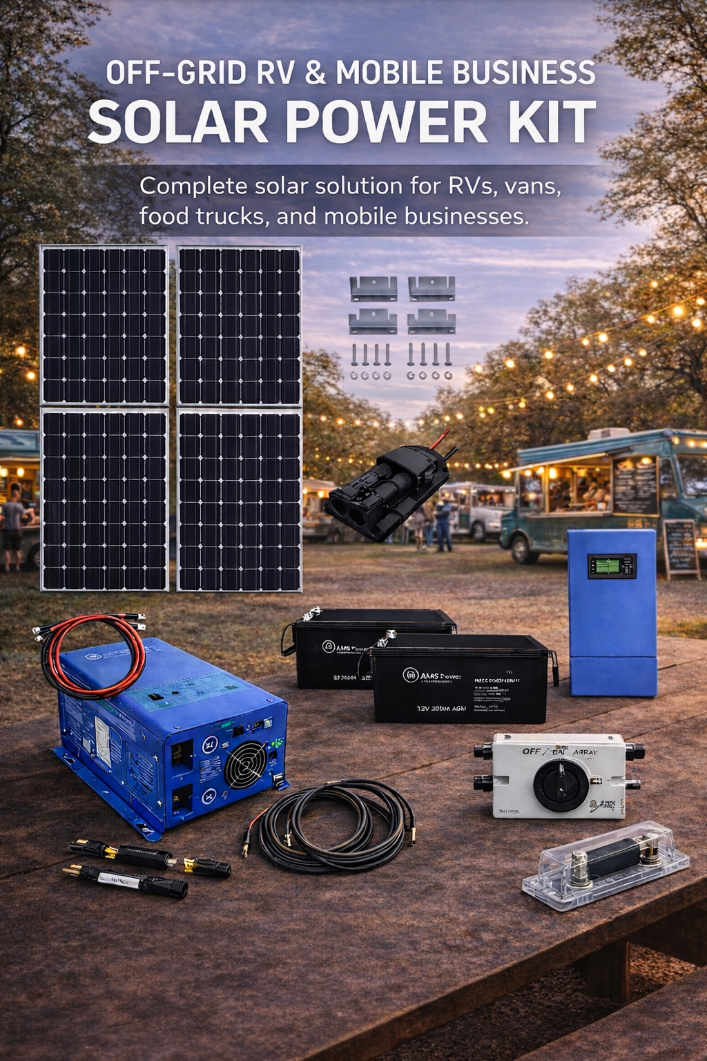 AIMS Power Bull Kit: 760W Solar, 3000W Inverter Charger, 5.12kWh - view 25