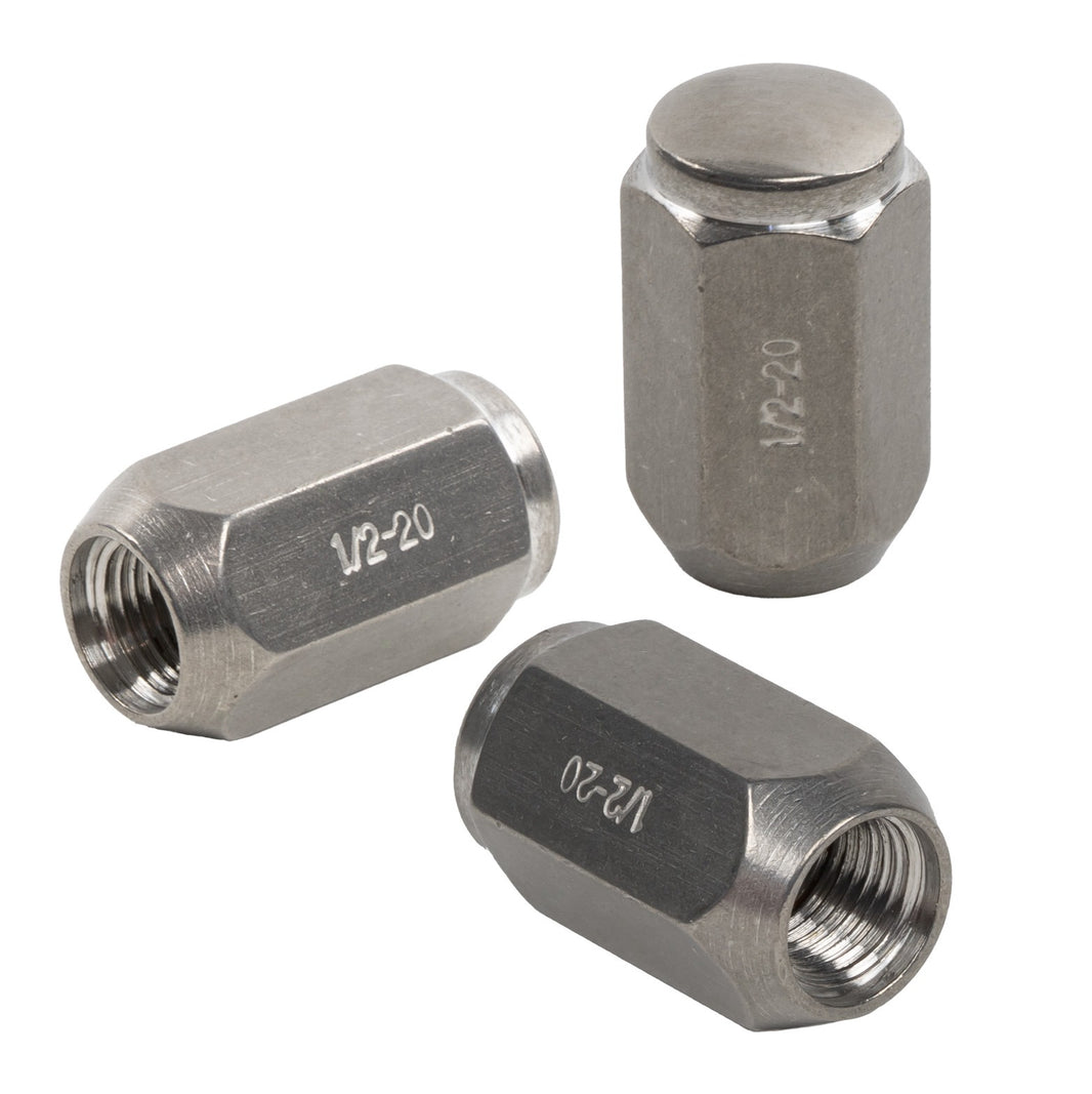 DeeMaxx 1/2-20 stainless steel closed-end acorn lug nuts, 6-pack
