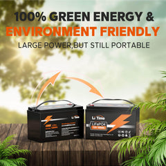 LiTime 12V 100Ah LiFePO4 Lithium Deep Cycle Battery (Group 31)