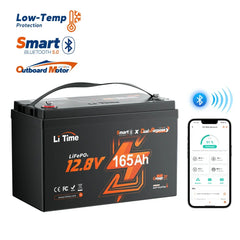 LiTime 12V 165Ah 1200 CCA Dual Purpose Self-Heating Lithium Battery