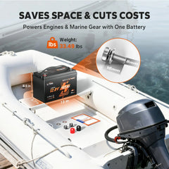 LiTime 12V 165Ah 1200 CCA Dual Purpose Self-Heating Lithium Battery