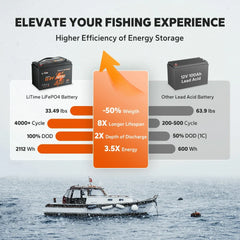 LiTime 12V 165Ah 1200 CCA Dual Purpose Self-Heating Lithium Battery