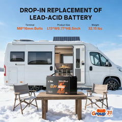 LiTime LiHeat 12V 165Ah Self-Heating Bluetooth LiFePO4 Battery