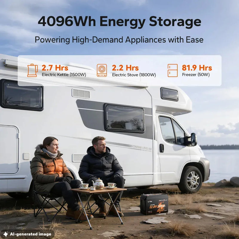 LiTime LiHeat 12V 320Ah Mini Self-Heating Bluetooth LiFePO4 Battery