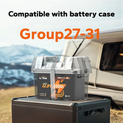 LiTime 12V 100Ah Group 27 Bluetooth LiFePO4 Deep Cycle Battery
