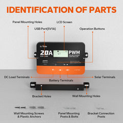LiTime 20A 12V/24V PWM Solar Charge Controller