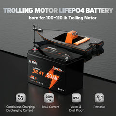 LiTime 36V 50Ah TM LiFePO4 Trolling Motor Battery