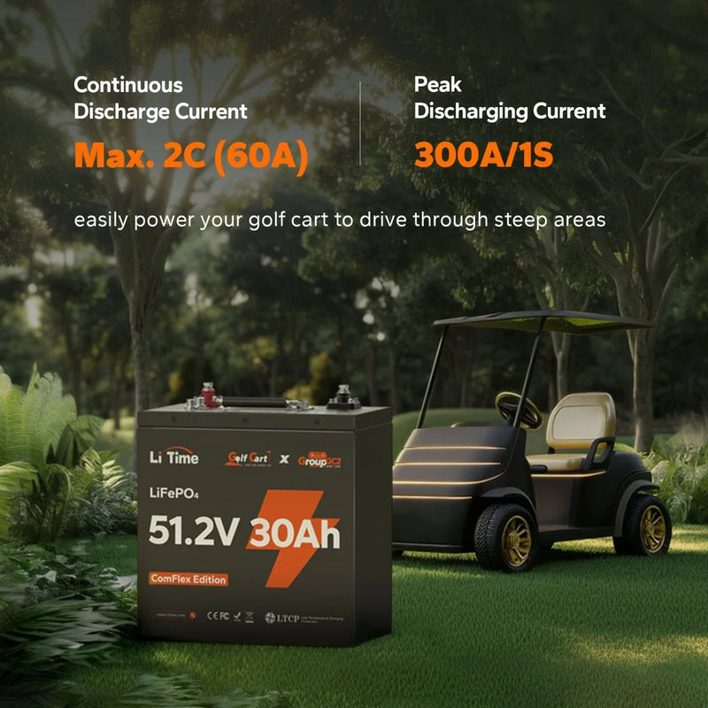 LiTime 48V 30Ah GC2 ComFlex RS485 LiFePO4 Battery, Metal Case