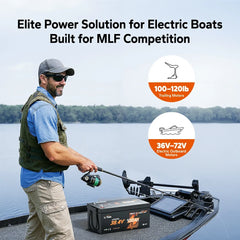 LiTime 36V 50Ah TM Bluetooth LiFePO4 Trolling Motor Battery