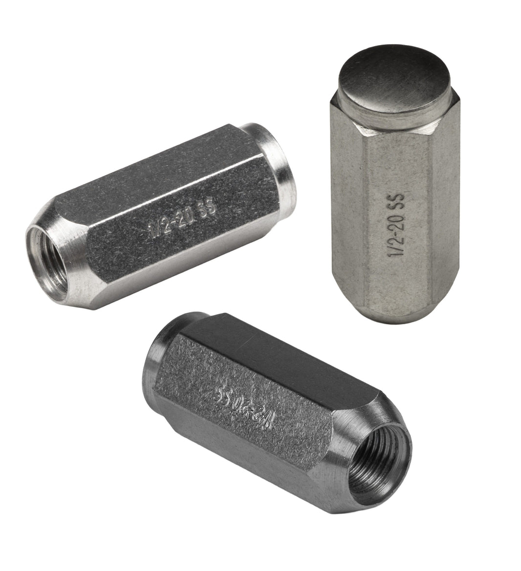 DeeMaxx 1/2-20 XL stainless steel acorn lug nuts, 6-pack