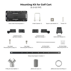 Zero Breeze Mark 3 golf cart mounting and air splitter kit view 6