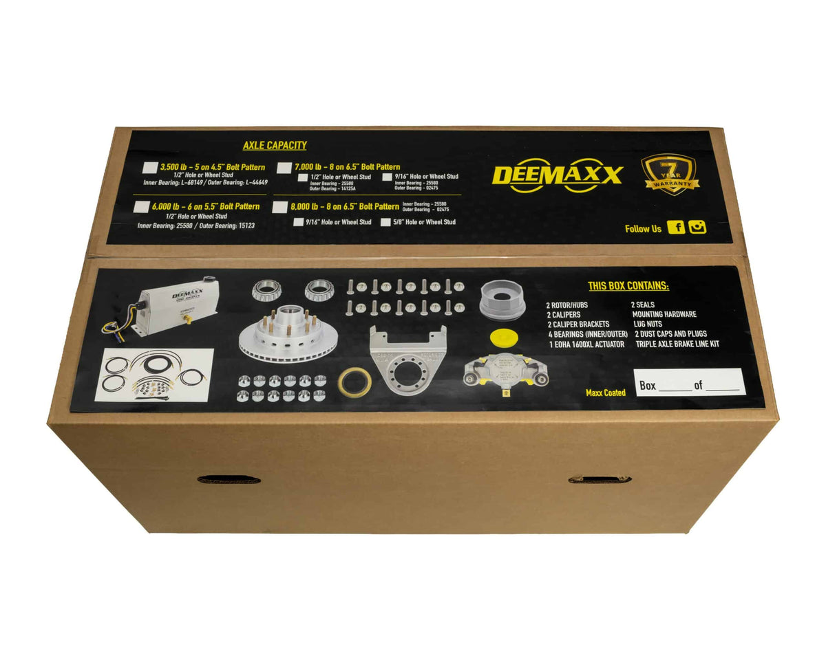 DeeMaxx 3.5K triple-axle disc brake master kit with EOH actuator