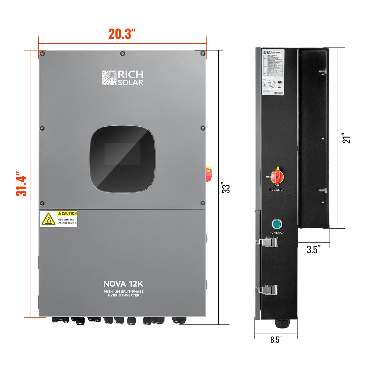 Rich Solar NOVA 12K 12000 Watt 48V Split Phase Hybrid Inverter