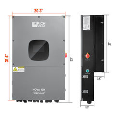 Rich Solar NOVA 12K 12000 Watt 48V Split Phase Hybrid Inverter