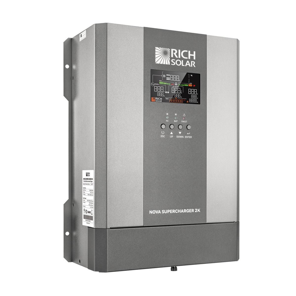 Rich Solar NOVA SUPERCHARGER 2K 2000W 12V Pure Sine Wave Inverter Charger