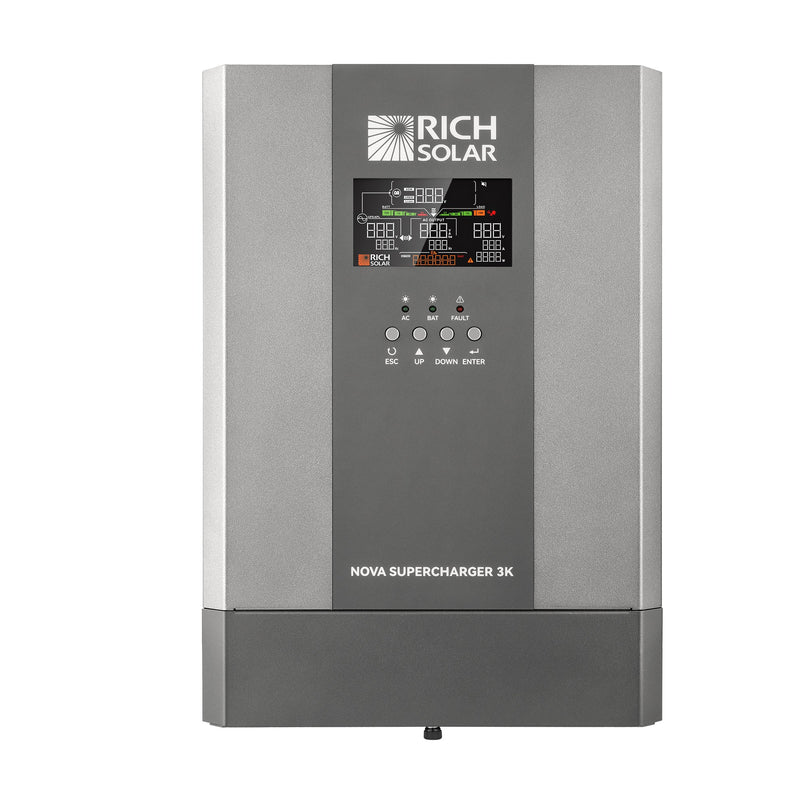 Rich Solar NOVA SUPERCHARGER 3K 3000W 12V Pure Sine Wave Inverter Charger