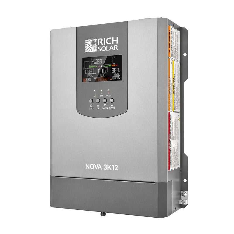 Rich Solar NOVA SWITCH 3K 3000W 12V Pure Sine Wave Inverter with Built-in Transfer Switch