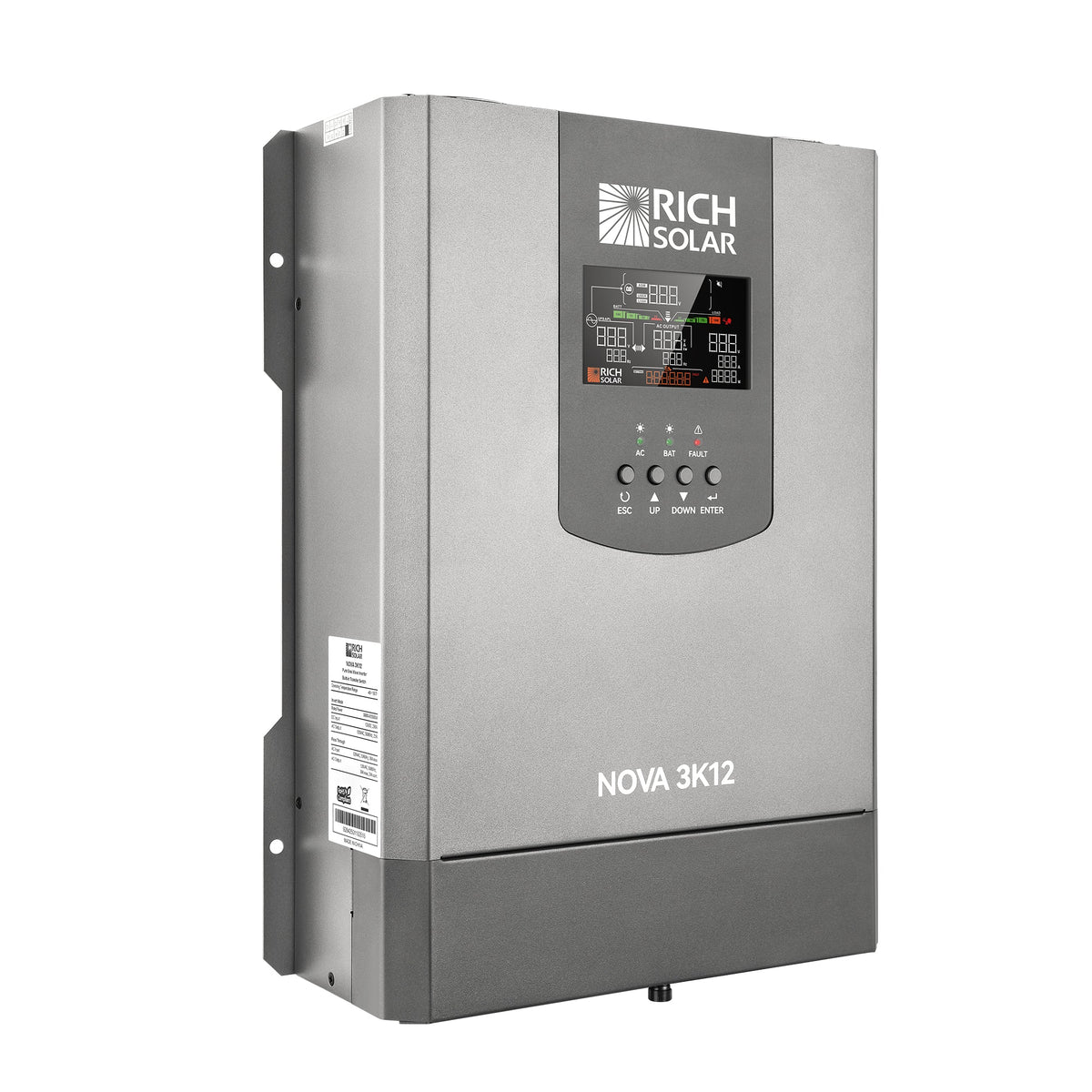 Rich Solar NOVA SWITCH 3K 3000W 12V Pure Sine Wave Inverter with Built-in Transfer Switch