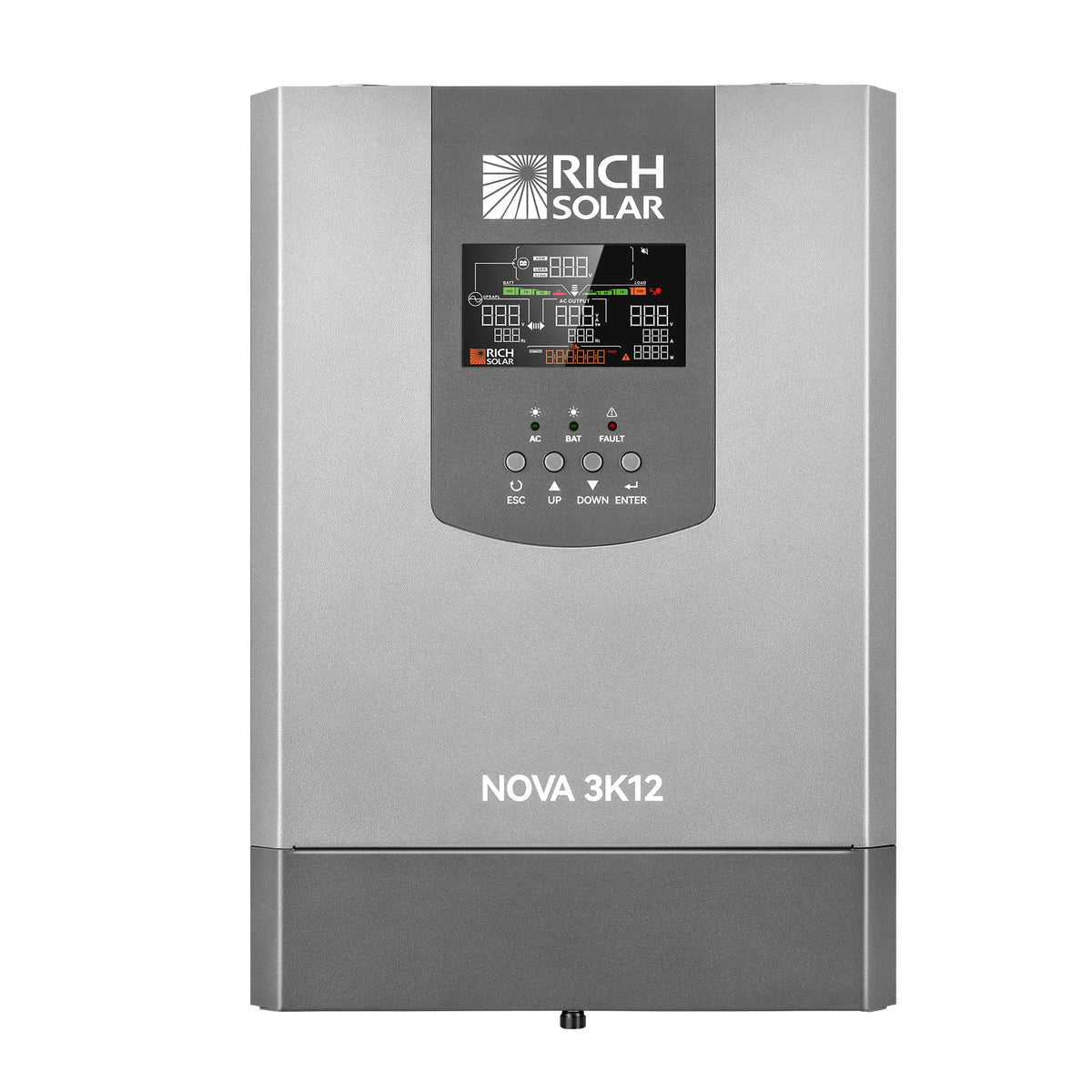 Rich Solar NOVA SWITCH 3K 3000W 12V Pure Sine Wave Inverter with Built-in Transfer Switch