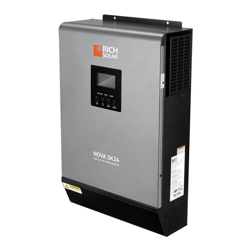 Rich Solar NOVA MAX 3K 3000 Watt (3kW) 24 Volt Off-Grid Hybrid Solar Inverter