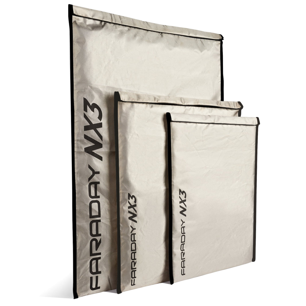 Faraday Defense NX3 Kit, 3 Faraday Bags (Laptop, Mega, Super Mega)