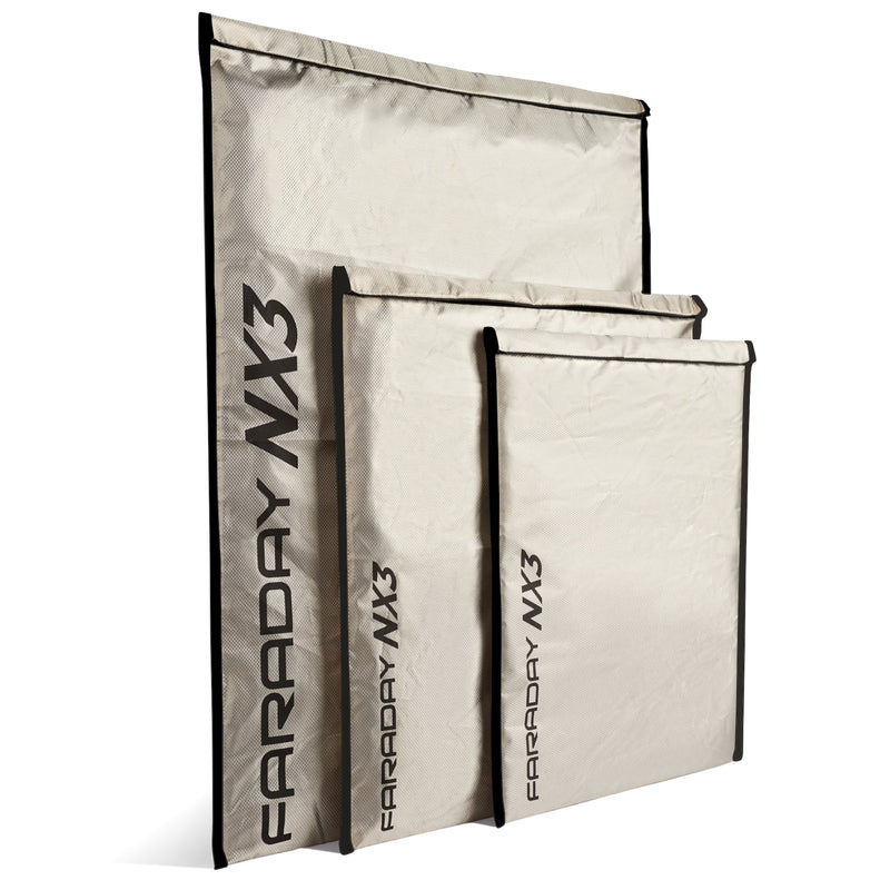 Faraday Defense NX3 Kit, 3 Faraday Bags (Laptop, Mega, Super Mega)