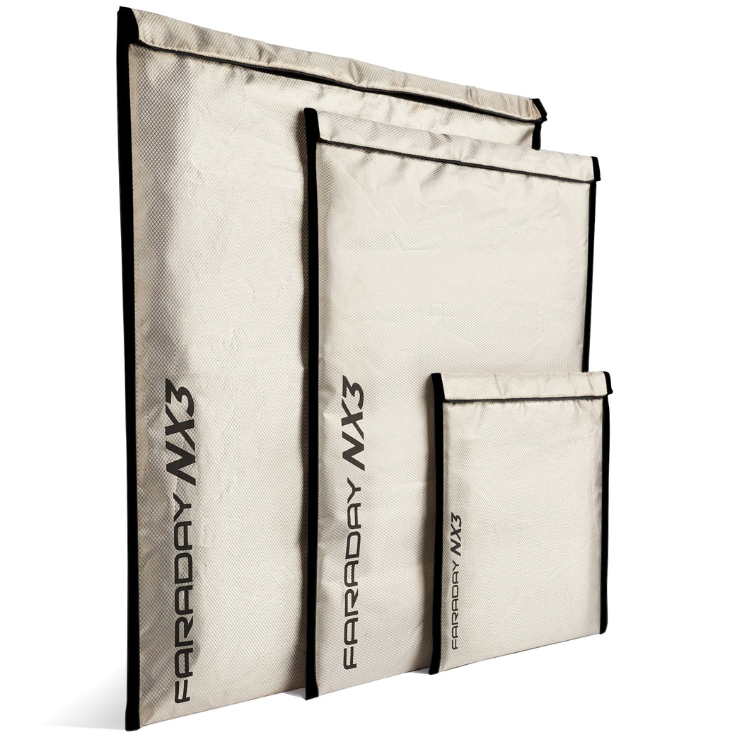 Faraday Defense NX3 Kit, 3 Faraday Bags (Tablet, Laptop, Mega)