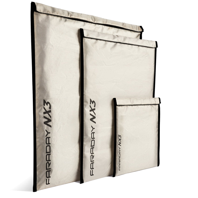 Faraday Defense NX3 Kit, 3 Faraday Bags (Tablet, Laptop, Mega)