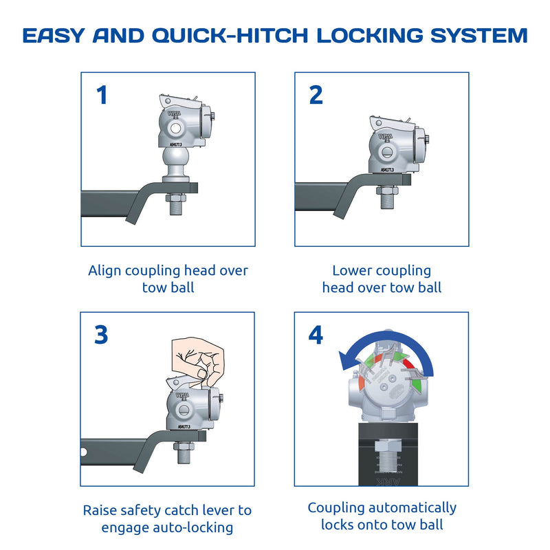 ARK XO Class 3 off-road trailer coupler with 2 inch ball - view 3