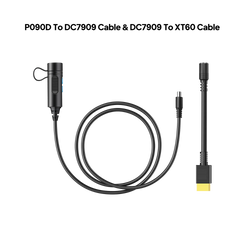 BLUETTI P090D external battery connection cable coiled with connectors