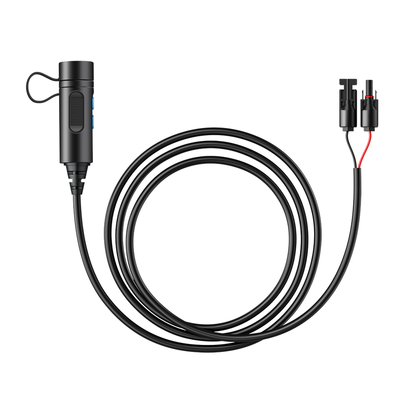 BLUETTI P090D external battery connection cable coiled with connectors