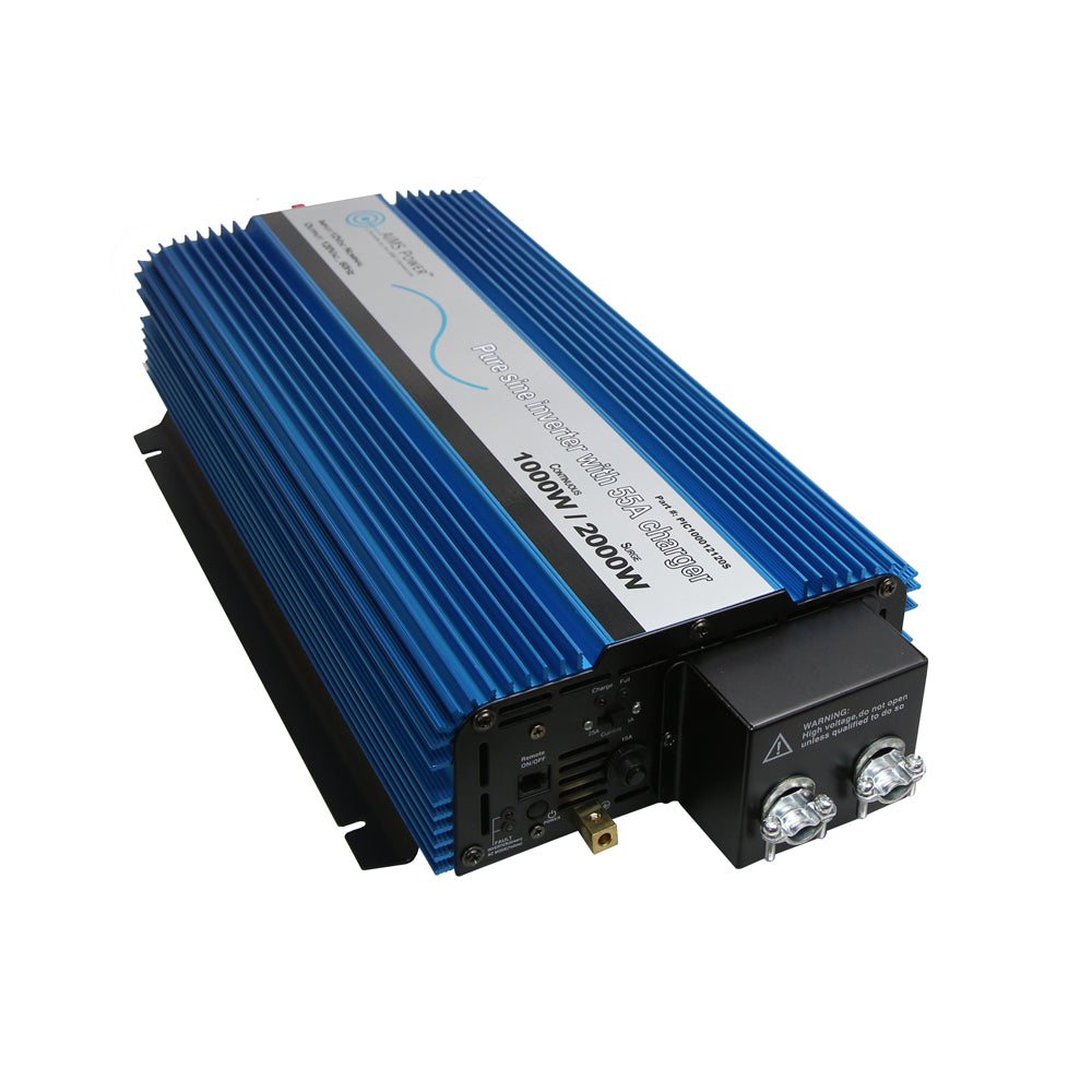 AIMS Power 1000W Pure Sine Inverter Charger 12V, 25A/55A Charger