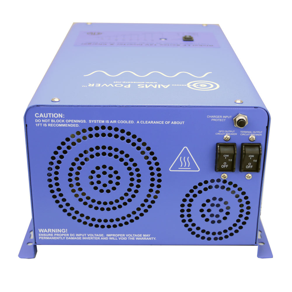 AIMS Power 3000W Pure Sine Inverter Charger 12V, Transfer Switch, ETL - view 7