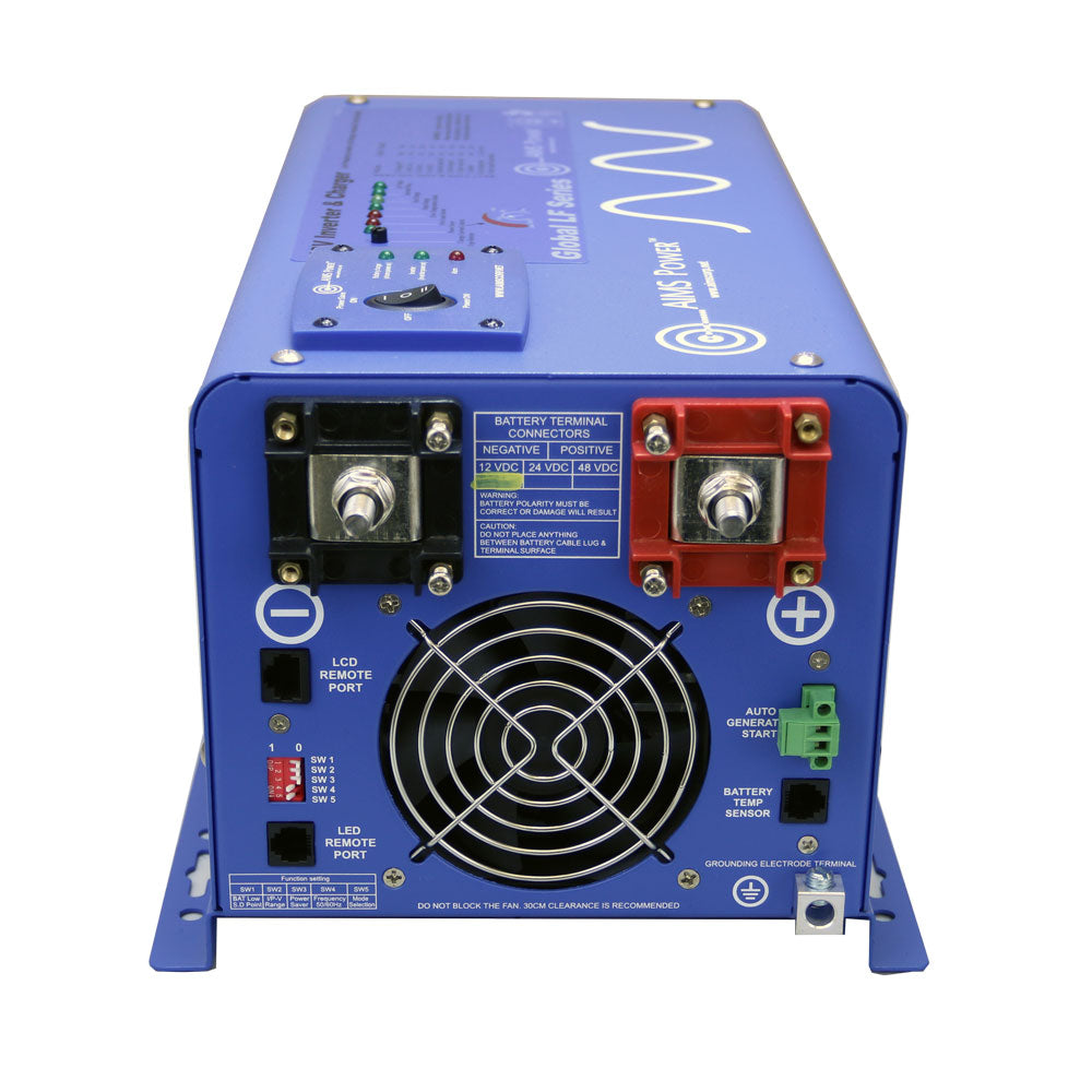 AIMS Power 1000W Pure Sine Inverter Charger 12V with Transfer Switch - view 4