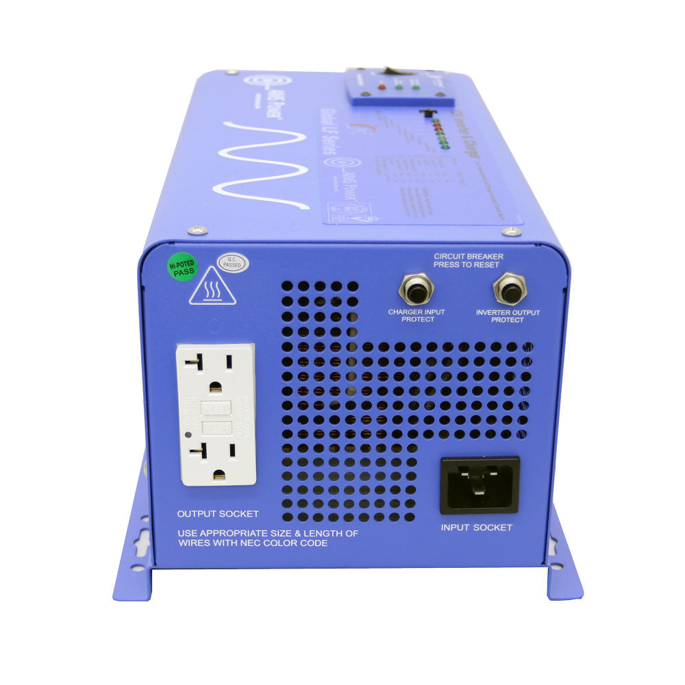 AIMS Power 1000W Pure Sine Inverter Charger 12V with Transfer Switch - view 5