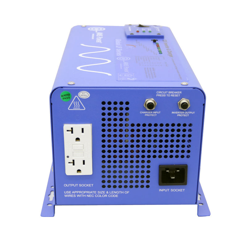 AIMS Power 1500W Pure Sine Inverter Charger 12V with Transfer Switch - view 5