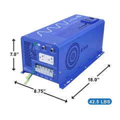 AIMS Power 2000W Pure Sine Inverter Charger 12V with Transfer Switch - view 3
