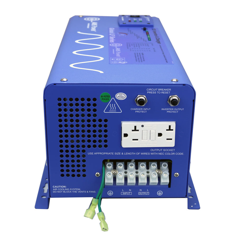 AIMS Power 2000W Pure Sine Inverter Charger 12V with Transfer Switch - view 5