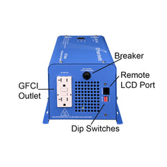 AIMS Power 1500W Low Frequency Pure Sine Inverter 12V, 300% Surge - view 4