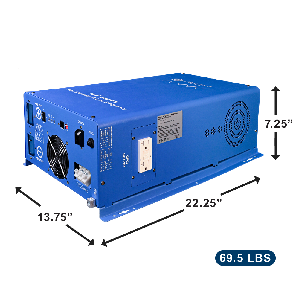 AIMS Power 4000W Low Frequency Pure Sine Inverter 12V, 300% Surge - view 2