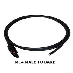 AIMS Power 10 AWG PV Wire, Male MC4 to Cut End, 50 ft - view 2