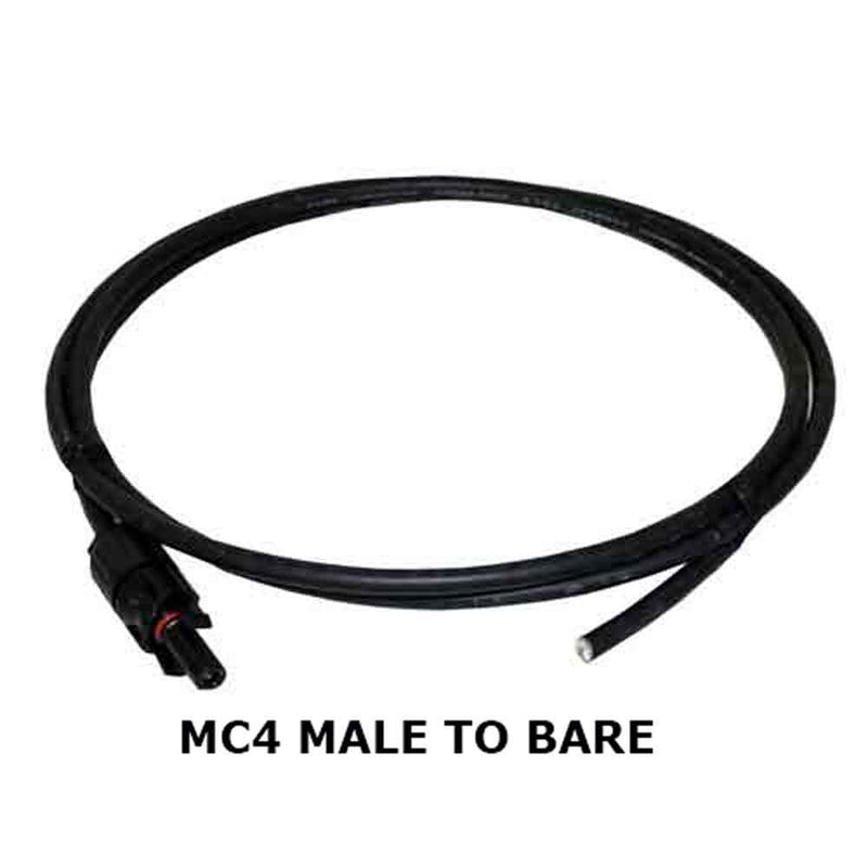 AIMS Power 10 AWG PV Wire, Male MC4 to Cut End, 50 ft - view 2