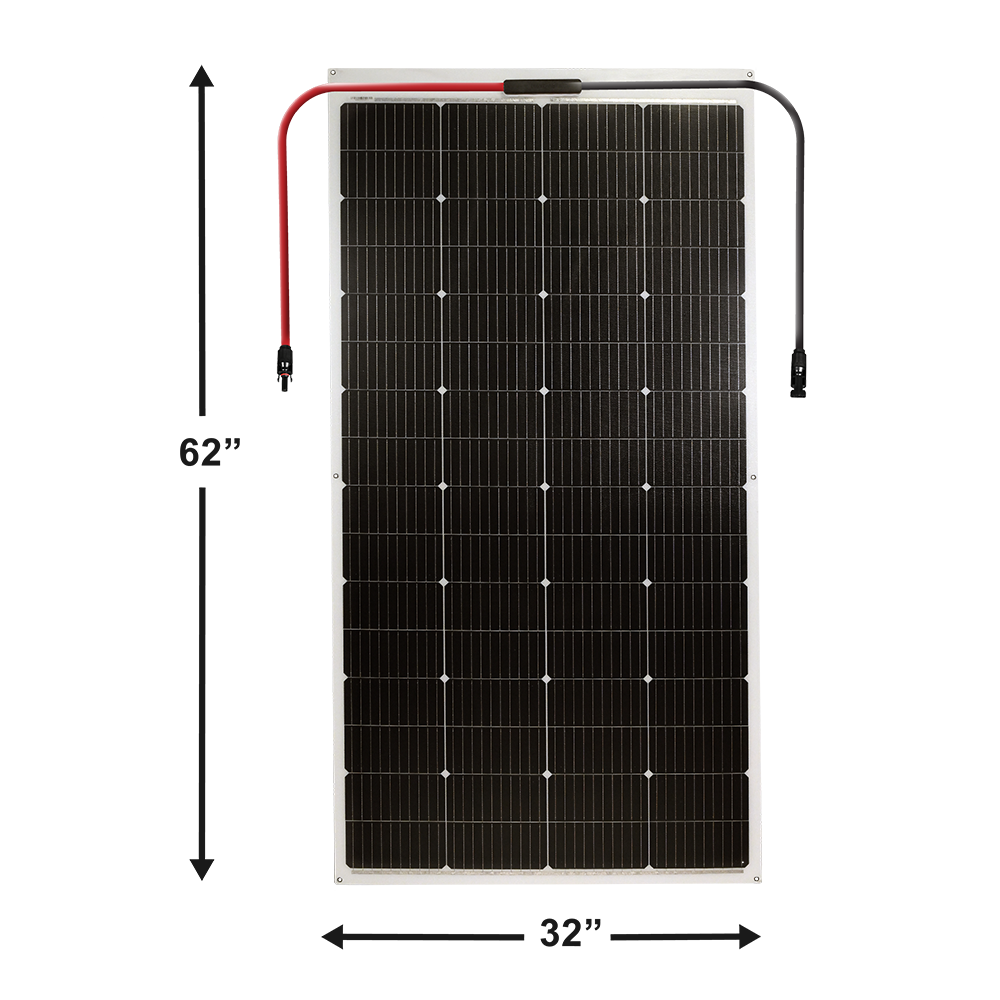 AIMS Power 230W Flexible Slim Monocrystalline Solar Panel - view 5